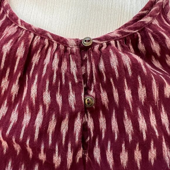 Madewell Spaghetti Tie Strap Ikat Print Shift Dress XS - Picture 7 of 7